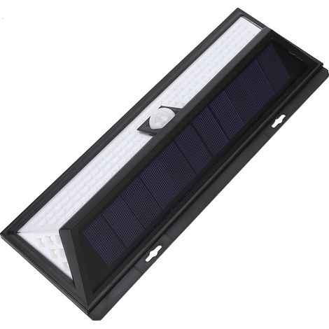 Projecteur LED Solaire avec Détecteur de Mouvement pour Sécurité Extérieure Étanche (1/5)