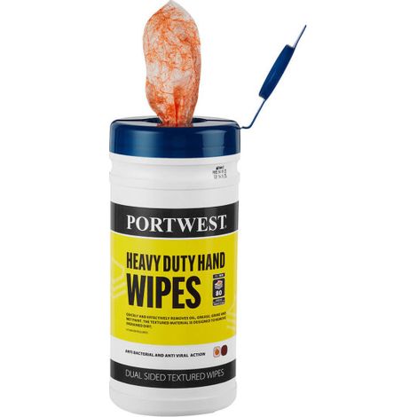 Toallitas Heavy Duty acción bacteriana (50 uds) PORTWEST IW30