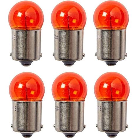 x 12V 10W turn signal bulbs, halogen bulbs for motorcycles, taillight bulbs for electric scooters, orange turn signal bulbs