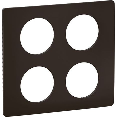 Plaque de finition 2 x 2 postes - Céliane - CP0109 - Legrand - Noir mat