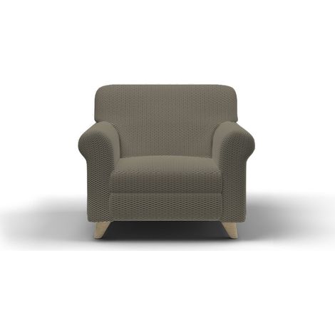 Copridivano Elasticizzato 1 Posto in Poliestere e Cotone Fashionable Tortora (1/5)