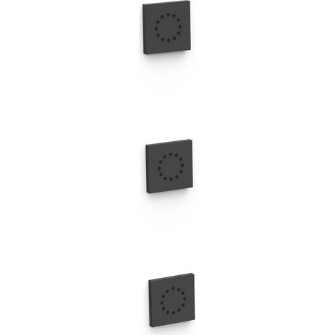 TRES 13451501NM 3 Jets Empotrados Hidromasaje Color Negro Mate - ref: 13451501NM