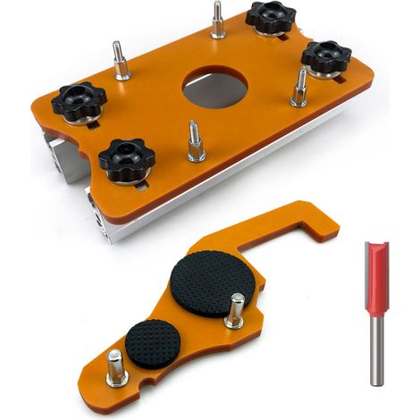 Plaque de Guidage 2-en-1 V2 pour Défonceuse – Réglage Rapide à Vis à Empreinte Torx (Plaque + guide de positionnement + fraise) (1/5)