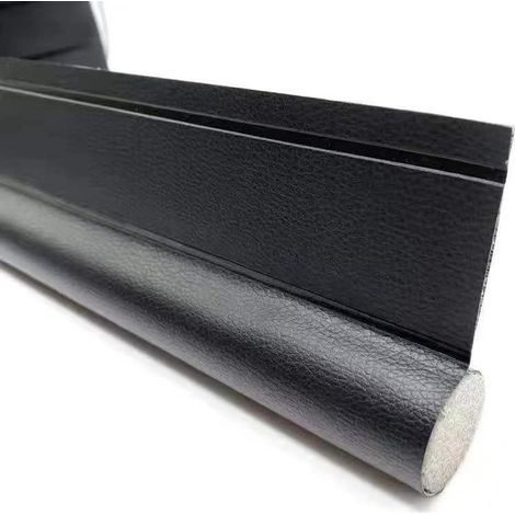 Boudin de porte — Bloqueur de courant d'air unilatéral pour bas de porte (38 po) — Bande d'isolation phonique et thermique — Joint de porte recoupable — Noir (1/5)