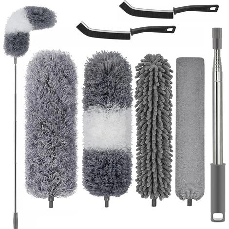 Waschbarer télescopique Staubwedel jusqu'à 254cm 7 pcs microfibre (1/5)