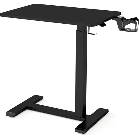 Gain de place au salon ou au lit, table de lit à roulettes avec porte-gobelet et hauteur ajustable (1/5)