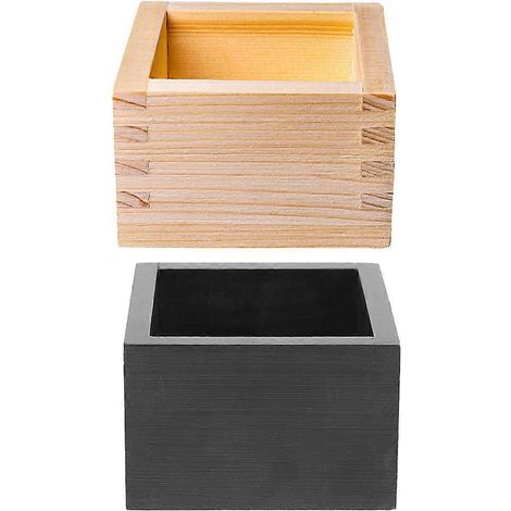 boîtes à saké japonaises, boîtes carrées en bois japonaises, boîtes à sushis en bois japonaises-8.5X8.5CM (1/4)