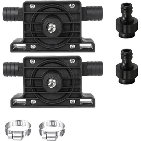 Filiyano-Lot de 2 pompes électriques manuelles pour perceuse, mini pompe portable avec raccords rapides pour tuyau, pompe à fluide auto-amorçante (1/5)