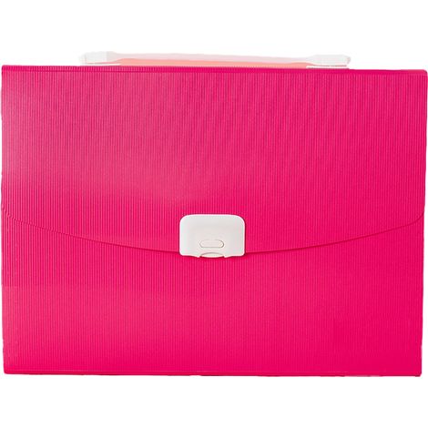 Dossier Accordéon - 13 Pochettes - Format Lettre - Poignée Intégrée - Fermoir - Pour Bureau École Maison (1/5)