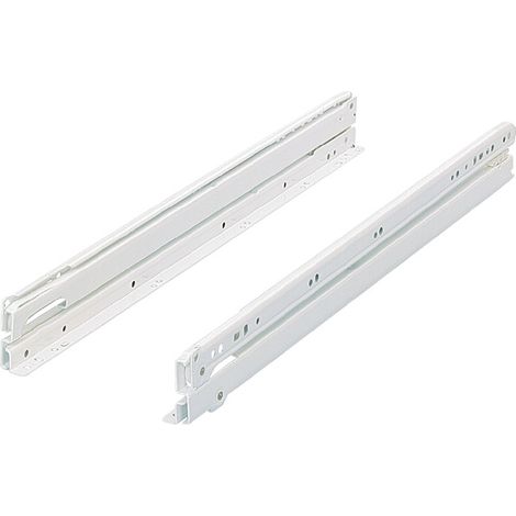 Glissières tiroirs FR 6142 acier peint par poudrage blanc L.650mm 50kg HETTICH (1/2)