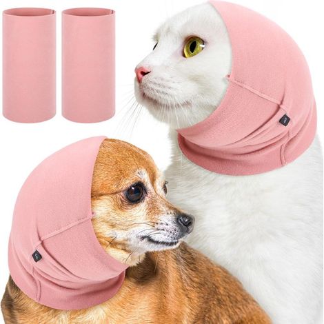 Beyamis Bandeau Happy Hoodie rose - Coton anti-anxiété chien chat lot2 (1/5)