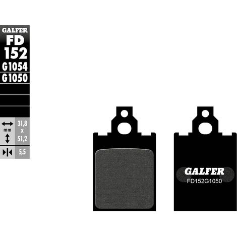 PASTILLAS DE FRENO GALFER KH186 SEMIMETÁLICAS