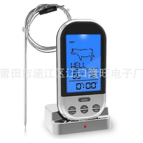 Filiyano-Thermomètre de cuisson sans fil avec écran LCD numérique, double sonde pour la cuisson au barbecue et en cuisine, 8 types de viande préréglés (1/4)
