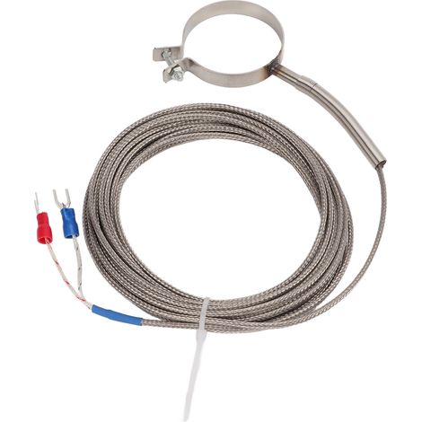 Sonde thermocouple filetée haute précision 0‑400°C, pour contrôle température industrielle, longueur 5 m (1/5)