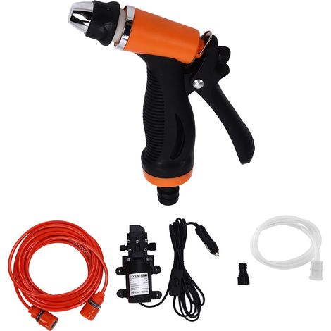 12V 100W Tragbarer Hochdruckreiniger, Reinigungsset für Auto, Haus und Garten, G1/2 Außengewinde (1/5)