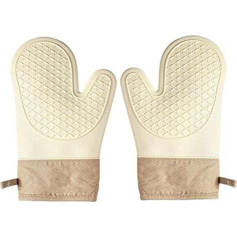 Guanti da forno, Cucina, 1 paio, Resistenti al calore, Guanti da cucina, Guanti da forno, Guanti da forno, Guanti da cucina, Guanti da cucina, Guanti da forno, Beige