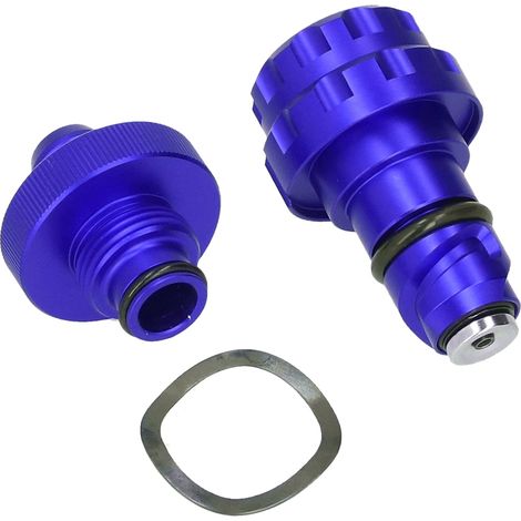 Bouchon de vidange magnétique en alliage d'aluminium pour Ford F150 2015+ (bleu) (1/5)