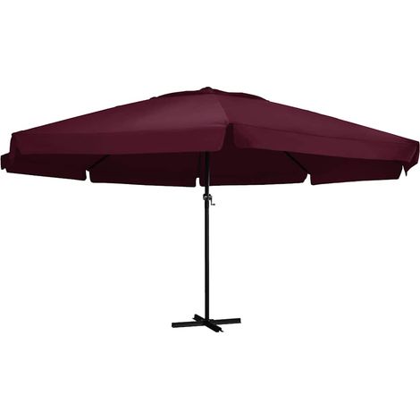 Parasol d'extérieur - Parasol de Jardin Parasol de balcon avec mât en aluminium 600 cm Bordeaux BV311171 - BonneVie (1/4)