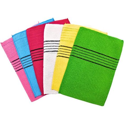 Peelinghandschuhe – 6 Stück – Für alle Hauttypen geeignet – Körperpeelinghandschuhe – Ideal zum Duschen und Baden – 14 x 20 cm (1/5)