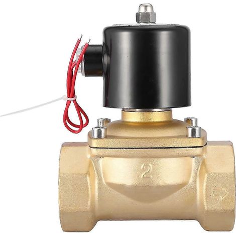 Électrovanne bidirectionnelle en laiton 220 V CA normalement fermée, DN50 2" (1/4)