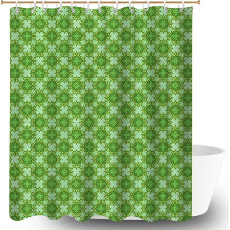 Rideau de douche en polyester 180x180 infroissable bâche de douche pour avec accessoires assortis (1/5)