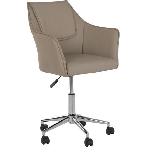 Silla Pu Metal 59X59X83 95 Ruedas Beige (1/5)