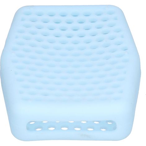 Weicher Silikon-Peeling-Duschhandschuh, wiederverwendbarer Seifenbeutel, hellblauer Waschlappen für Bad und Küche, 1 Stück pro Packung. (1/5)