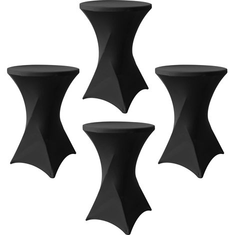Lot de 4 nappes de Table de Cocktail en élasthanne Extensible à Coins carrés pour fêtes, Anniversaires, événements en Plein air, DJ, Banquet, Salons - 81,3 x 109,9 cm (1/5)