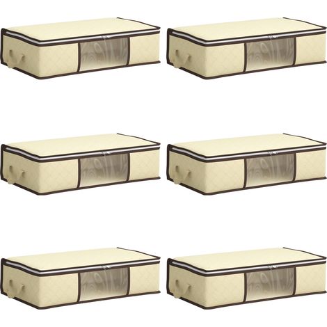 vidaXL Caja de almacenamiento con ventana lateral transparente 6 uds. (1/2)