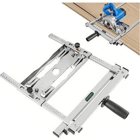 Doppelte Führungsschiene für Holzpositionierung, Schneidführung, Edelstahlrahmen, universelle Kompatibilität, mit Messskala. (1/5)