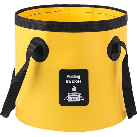 Seau pliable 20 L – Imperméable et résistant – Seau à eau pliable en PVC pour le camping, les voyages et le jardinage (1/5)