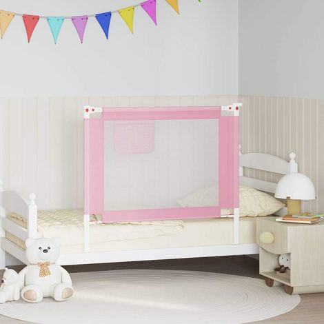 Kleinkind-Bettschutzgitter Rosa 100x25 cm Stoff (1/5)