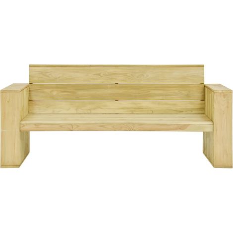 Maison Exclusive - Panca da Giardino e Cuscini Crema 179cm Legno Pino Impregnato