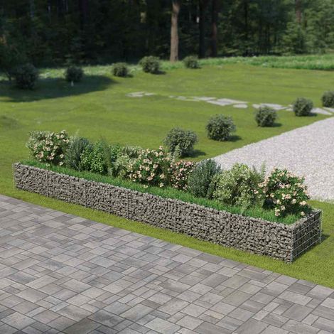 Gabion Raised Bed Galvanised Steel 540x90x50 cm vidaXL