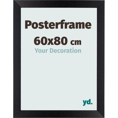 yd. - Cadre photo 60x80 - Noir Mat - MDF - Parma (1/5)