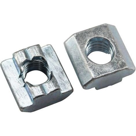 Lot de 20 écrous coulissants en T 4545 M6 en acier au carbone Filetage métrique Tête de marteau Écrou à fente en T pour profilés d'extrusion d'aluminium (1/5)