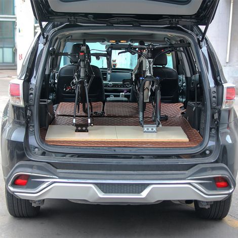 Support de vélo avant rapide à blocage rapide en alliage d'aluminium, fixation universelle pour fourche de toit de voiture, couleur titane foncé.