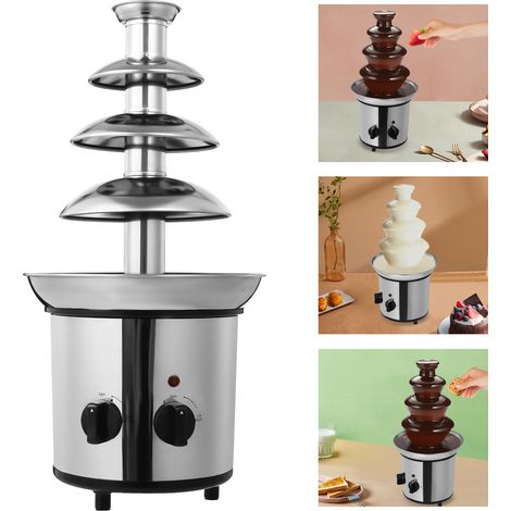 4Tier Fontaine à chocolat rotatif Chocolat Fontaine régulateur de température (1/5)