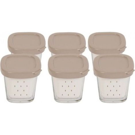 Scatola di 6 vasetti di yogurt in vetro con coperchio e sgocciolatoio - Yogurtiera, Formaggiera - SEB - 2551093007000006718 (1/2)