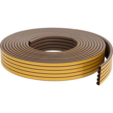 vidaXL Sello de ventana autoadhesivo Marrón 9 x 8 mm 100 m Espuma EPDM (1/2)