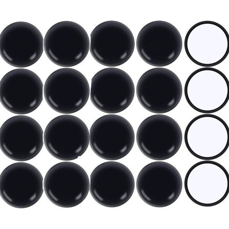 Patins de meubles, patins de meubles autocollants pour meubles, chaises, canapés, tapis et planchers de bois franc (noir), 20 pièces 22 mm.