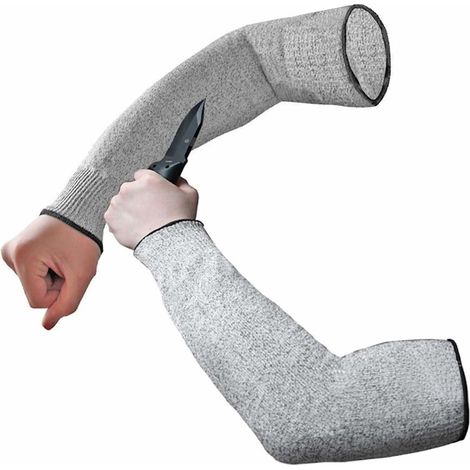 Manchon Anti-Coupe - Niveau de Protection 5 - Matière HPPE Nylon Élasthanne - Pour Travail Extérieur et Activités de Plein Air - Tailles 26 cm à 45 cm (1/5)