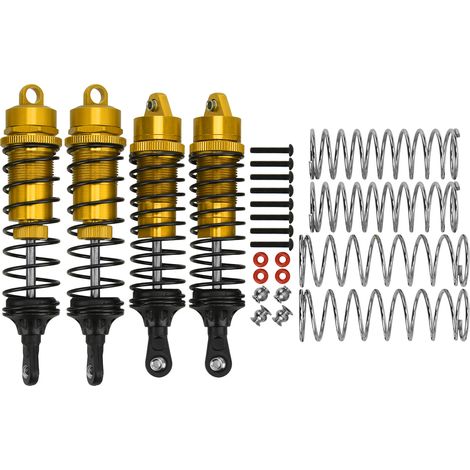 Amortisseurs avant/arrière en alliage d'aluminium réglables pour voiture RC 1/10, accessoires de rechange dorés. (1/5)