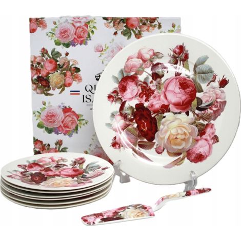 Set di piatti in porcellana con spatola, in scatola, collezione Classic Rose. (1/5)