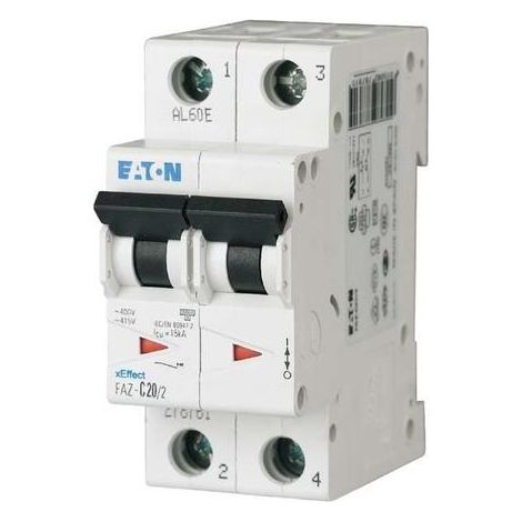 Eaton FAZ-C4/2 disjoncteur 4A noir ou gris robuste (1/3)