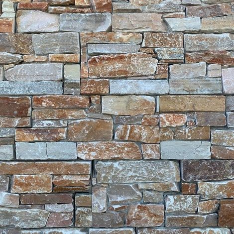 Plaquette de parement Pearl Stone Fix Roussillon - 55x15 cm - Paquet de 0.165 m² - Ti'ma Stone
