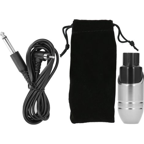 Machine à Tatouage Professionnelle Moteur Puissant Stylo Électrique Liner Shader Interface RCA (Noir Argenté) (1/5)