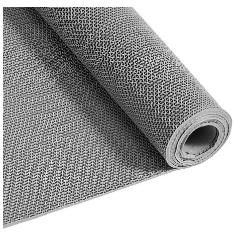 Alfombra de Drenaje Antideslizante 90 x 300 cm, Alfombrilla Comercial de PVC, Felpudo Impermeable para Entrada de Casa, Compatible con Cocina Piscina Terraza Baño Ducha Restaurante, Color Gris (1/5)