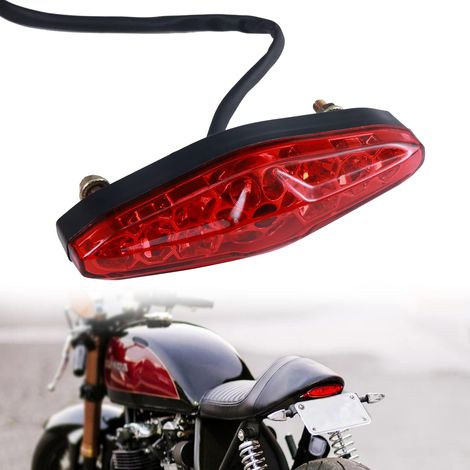 Bardusch-Feu Stop Universel, Feu Arrière à 15 LED 12V, Lumière de Freinage Moto Compatible avec Dirt Bike, Cafe Racer, Scrambler,Quad, Street Bike, Chopper (1/5)
