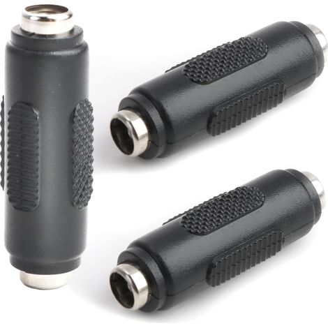 Lntyq 3 PCS DC Connecteur d'alimentation Femelle à Femelle de 5.5x2.1MM - pour CCTV et Équipements Électroniques, Facile à Installer, Matériaux Durables, Connexion Stable